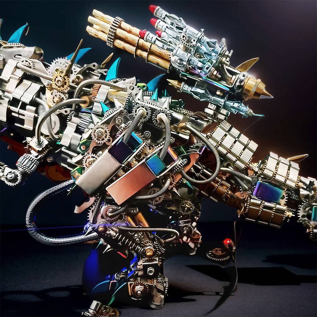 Ultimate 3D Mechanical T-Rex Metal Puzzle Kit - Over 2500 Pieces, Impressive 55cm Tall Build! - OPICRAFT