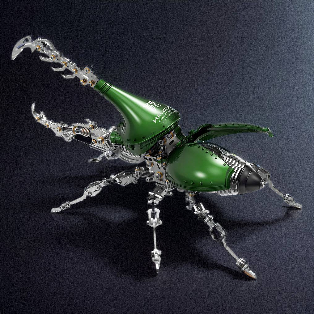 Intricate 3D Metal Beetle Model Kit with Long Horn - Perfect DIY Puzzle Adventure! - OPICRAFT