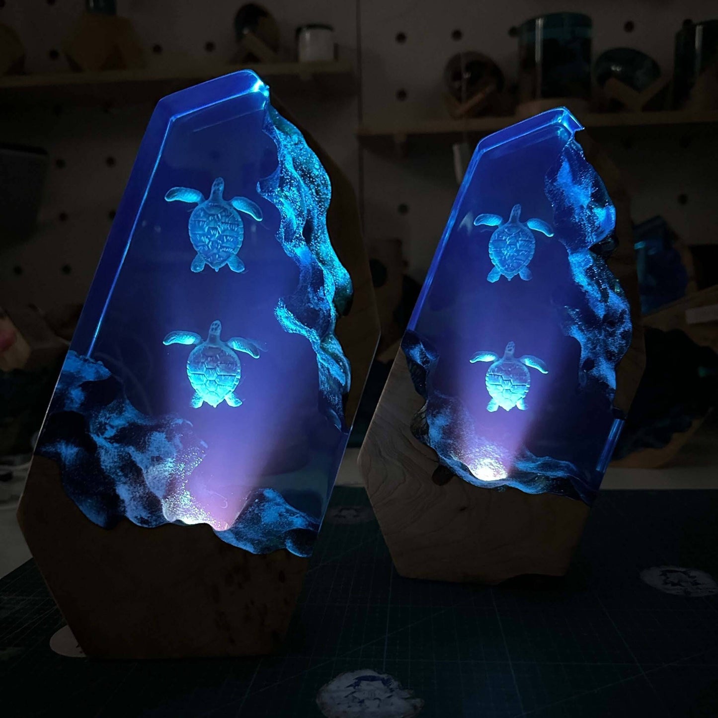 Turtles Ocean Epoxy Resin Night Light - OPICRAFT