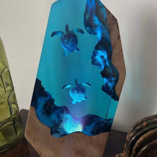 Turtles Ocean Epoxy Resin Night Light - OPICRAFT