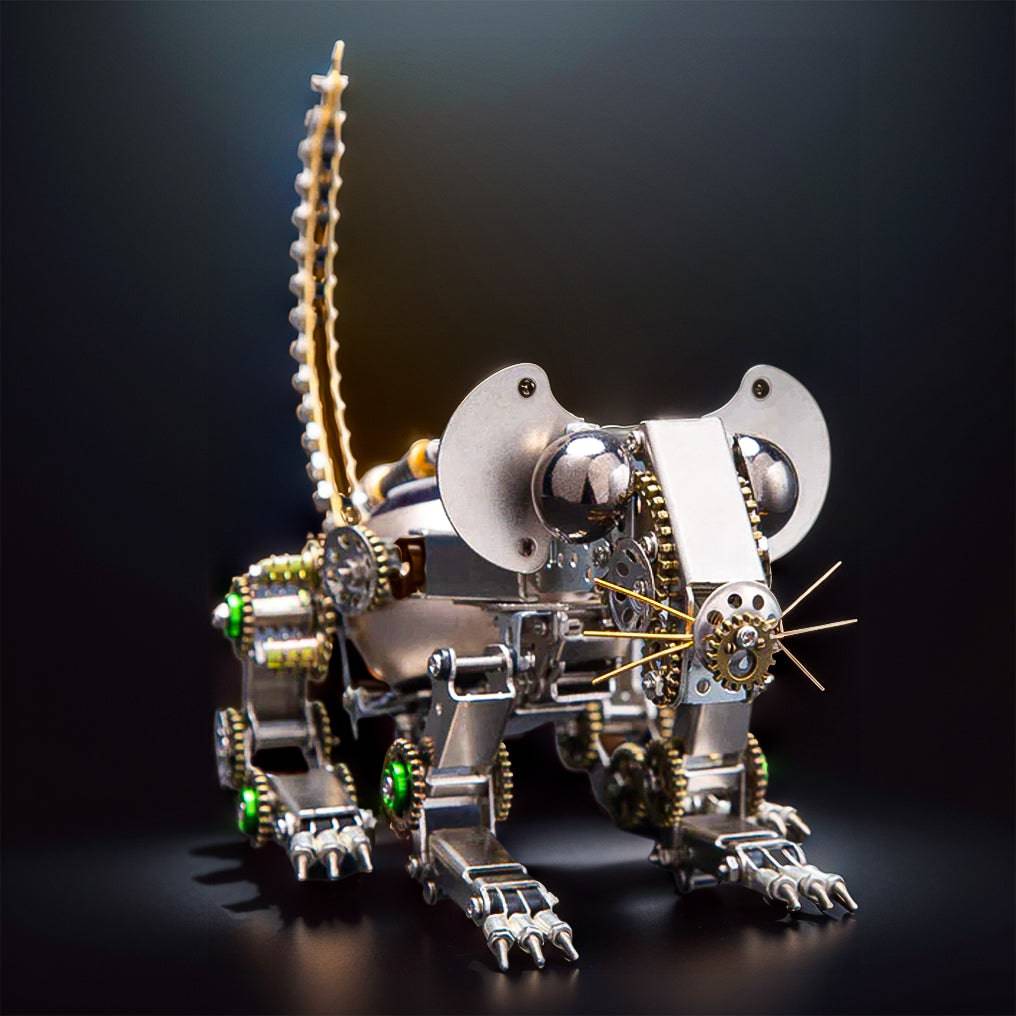 Easter Mouse 3D Metal Mechanical Puzzle Kit - 525 PCS DIY Animal Assembly Model - OPICRAFT