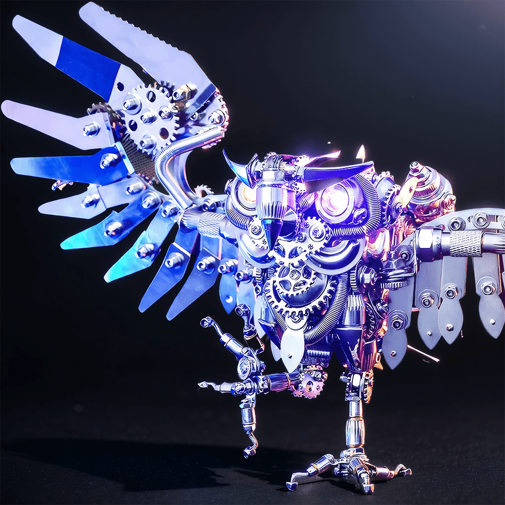 Steampunk 3D Metal Owl Model Kit – Enchanting Mechanical Puzzle Building Set for Creative Fun - OPICRAFT