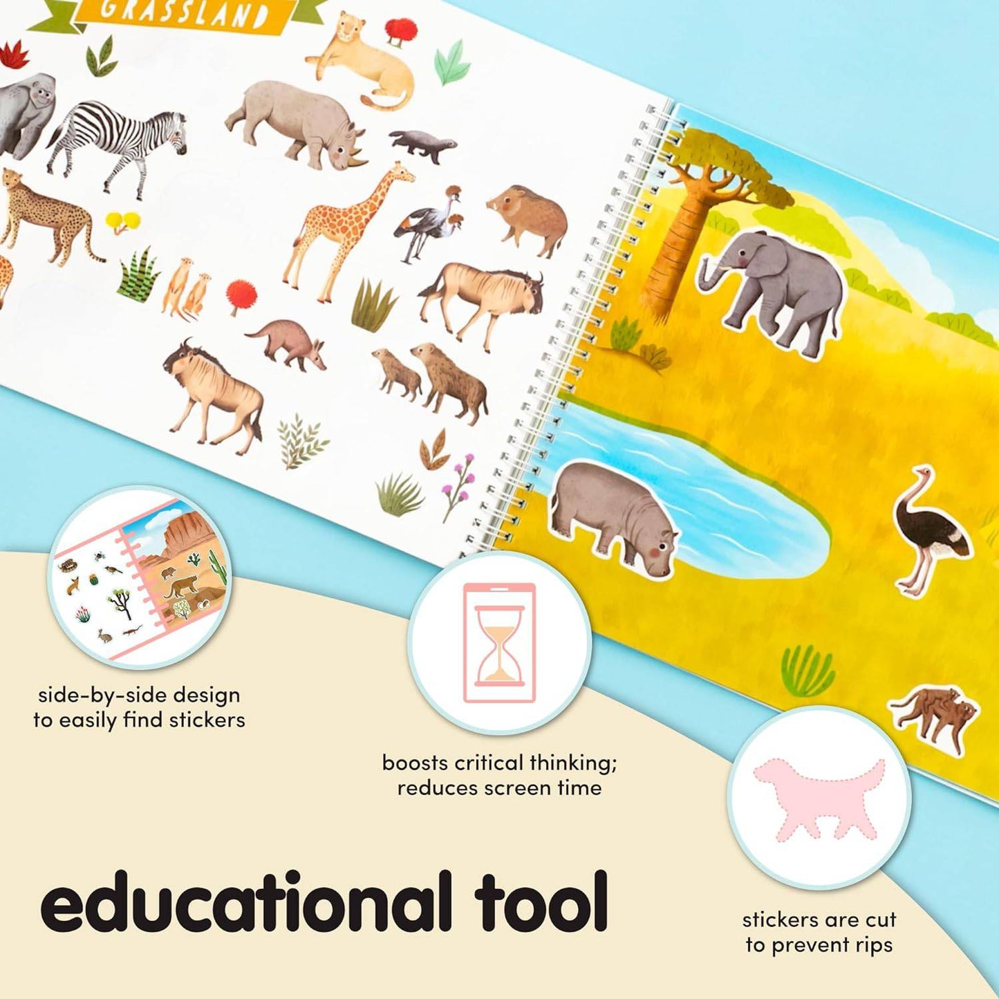 Animal All Around Town Sticker Book Activity - OPICRAFT