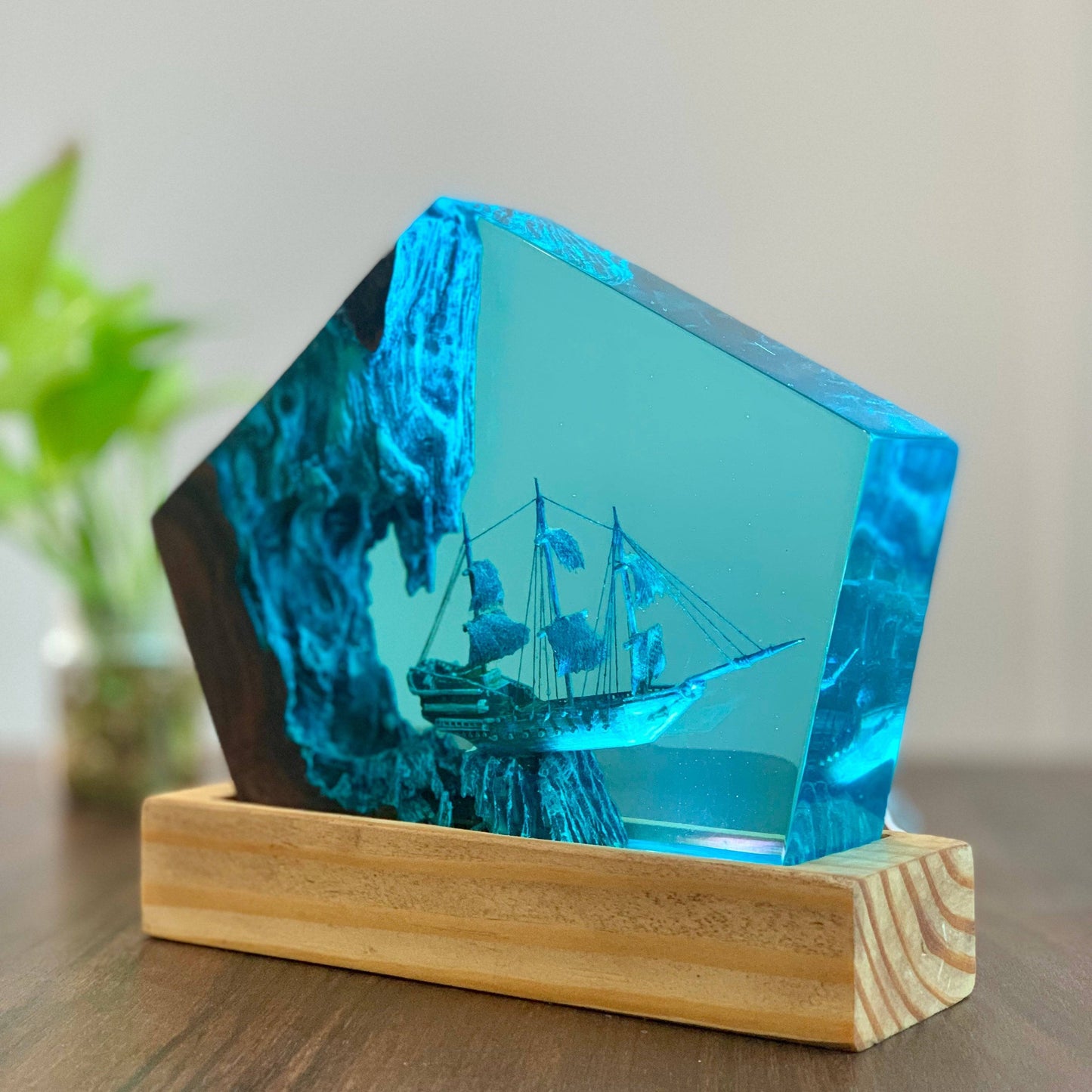 The Flying Dutchman Ship Handmade Resin Nightlight - OPICRAFT