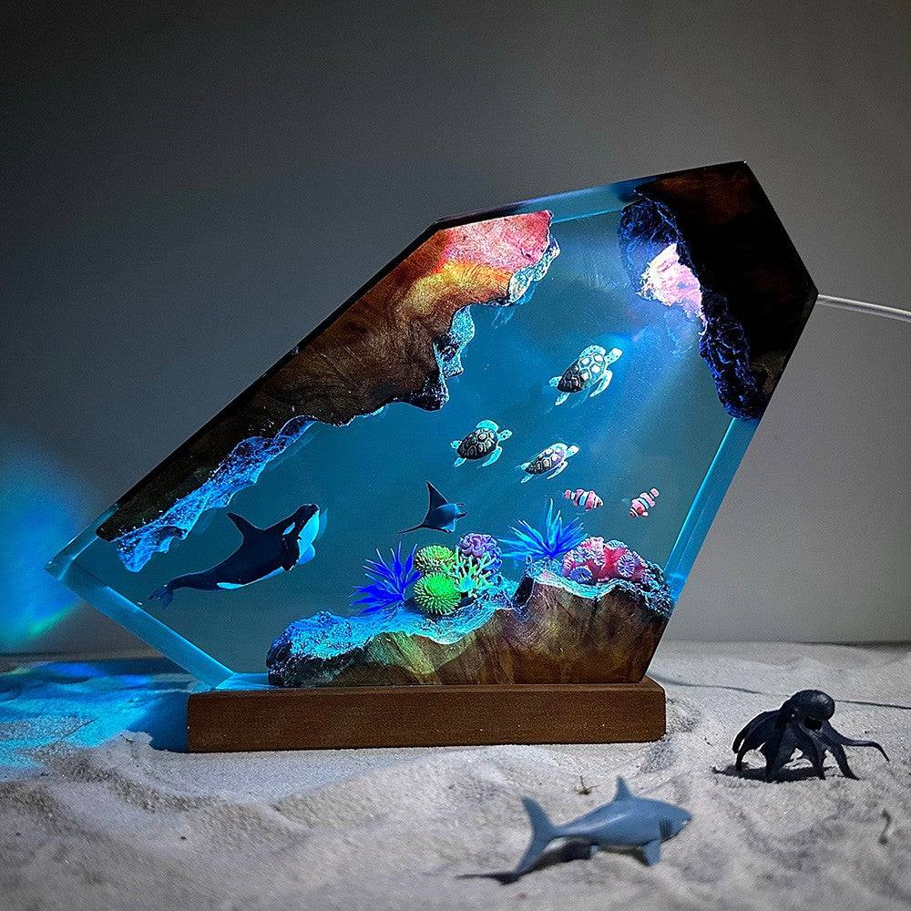 Orca, Turtles and Ray Resin Night Light - OPICRAFT