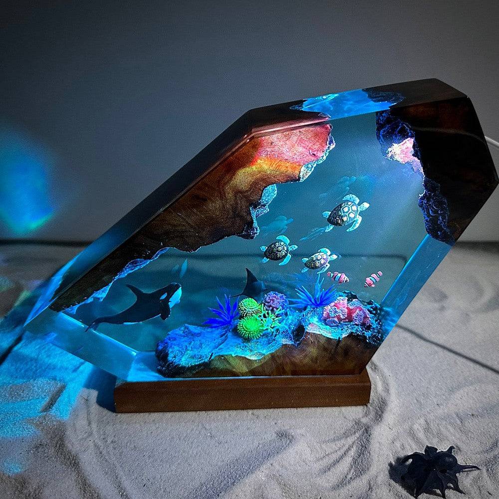 Orca, Turtles and Ray Resin Night Light - OPICRAFT