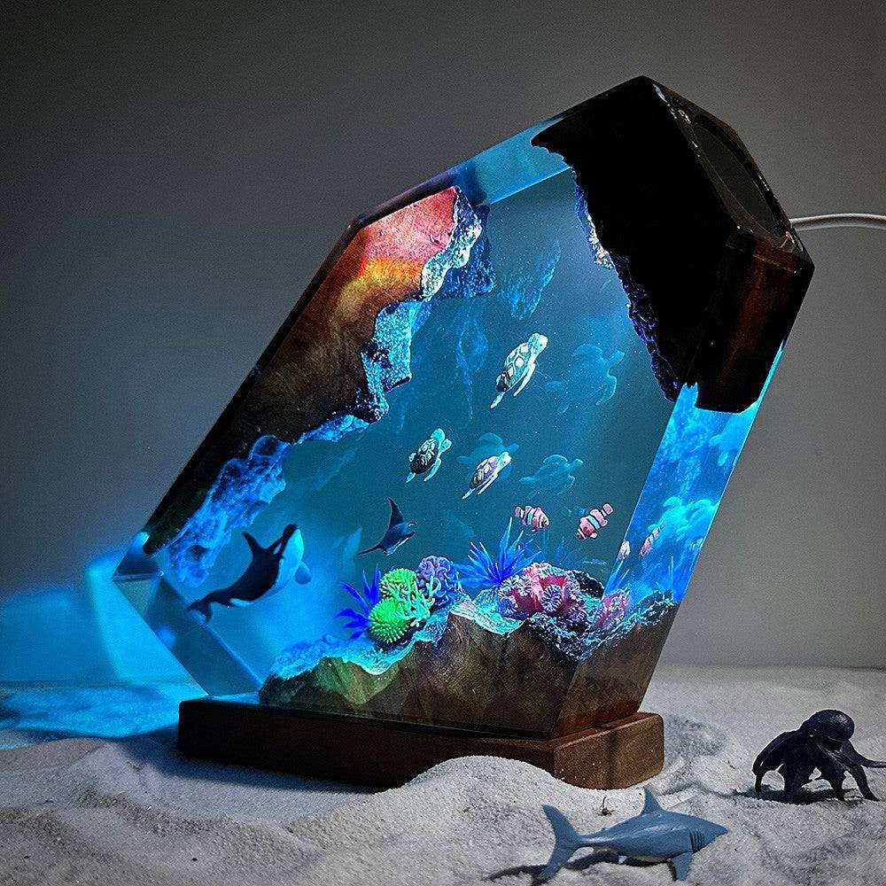 Orca, Turtles and Ray Resin Night Light - OPICRAFT