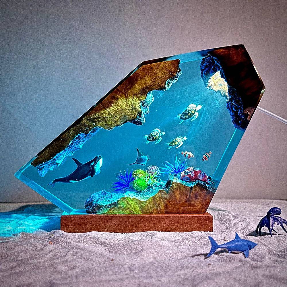 Orca, Turtles and Ray Resin Night Light - OPICRAFT