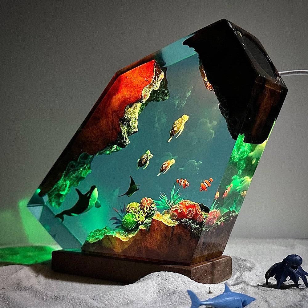 Orca, Turtles and Ray Resin Night Light - OPICRAFT