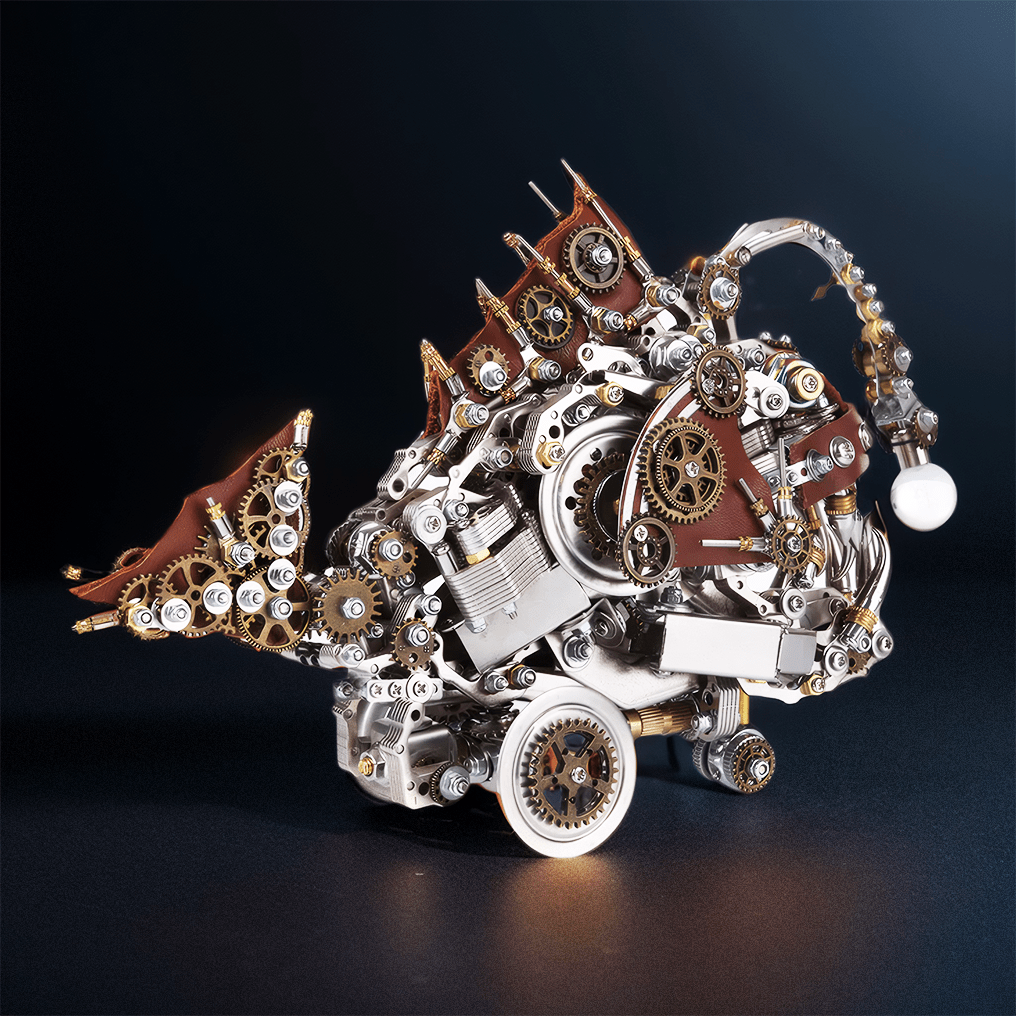 Creative 3D Mechanical Anglefish Metal Puzzle Kit - 1064 PCS Building Block Set for Enthusiasts - OPICRAFT