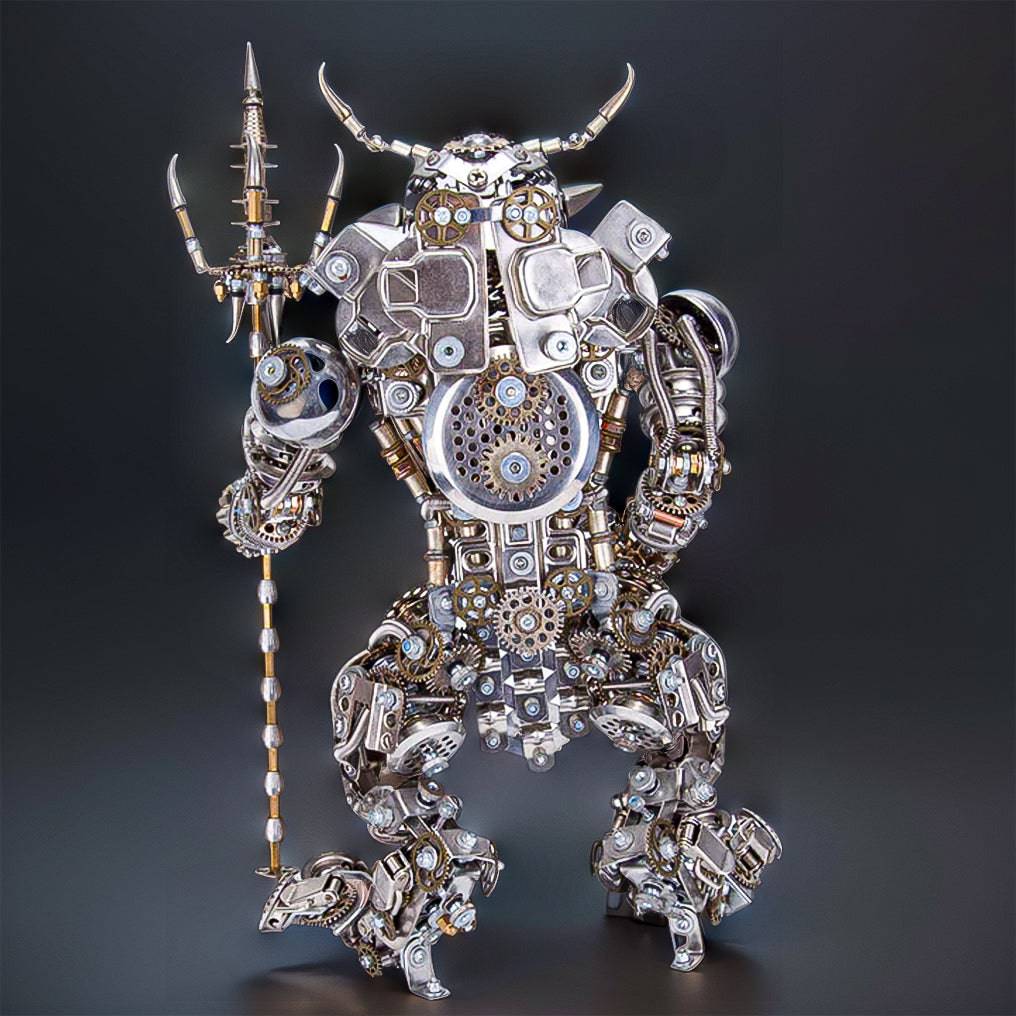 Assemble Your Own 3D Metal Mechanical Bull-Headed Demon Figurine - 2500+ High-Quality Pieces! - OPICRAFT