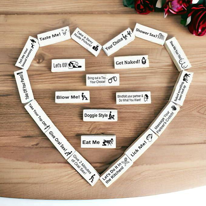 FlirtStack: 48pcs Naughty Block Tower Game for Couples – Sexy Date Night, Romantic Fun, and Valentine’s Gift Ideas - OPICRAFT