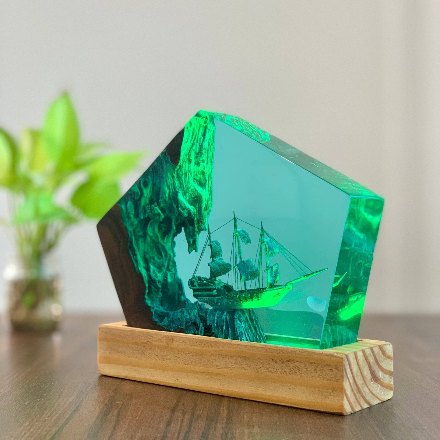 The Flying Dutchman Ship Handmade Resin Nightlight - OPICRAFT