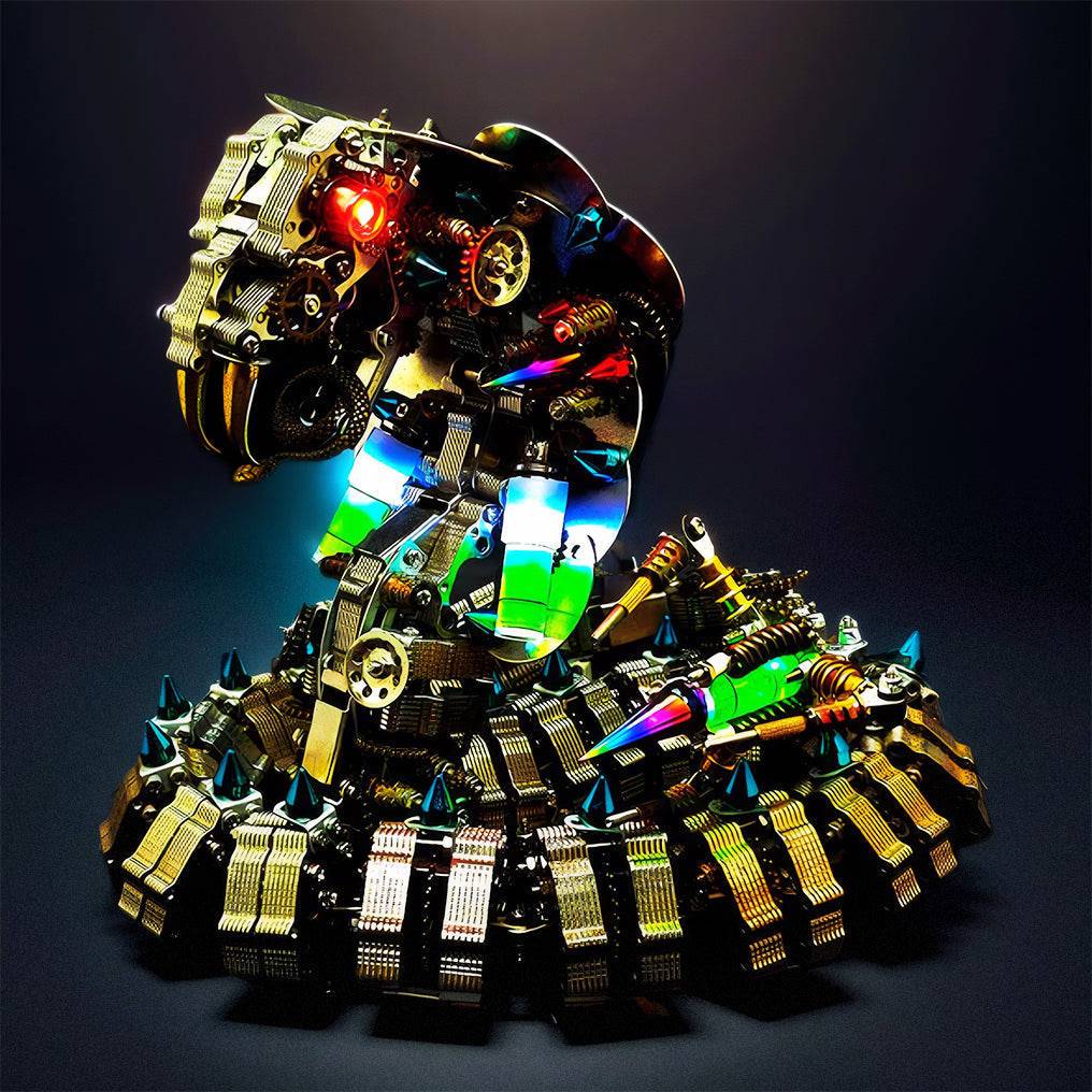 Create Your Own 3D Snake Metal Model: Engaging 1000+ Piece Puzzle Building Set! - OPICRAFT