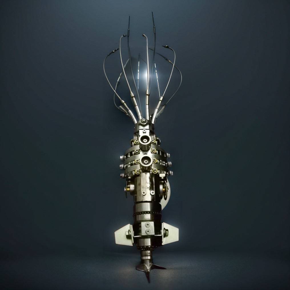 Intriguing 3D Metal Steampunk Giant Squid Puzzle Model Kit - 295+ Intricate Pieces for Creative Assembly! - OPICRAFT