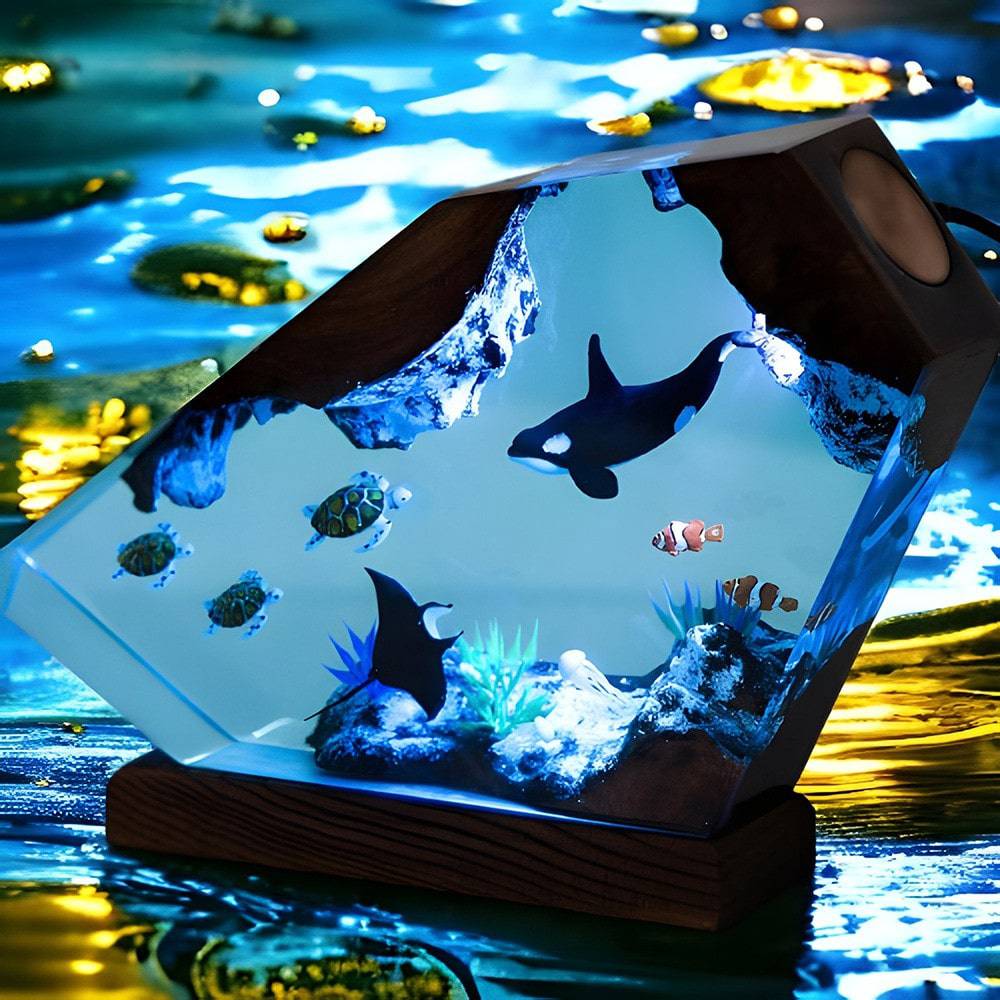 BESTSELLER❗❗Orca and Turtle Resin Night Light - OPICRAFT