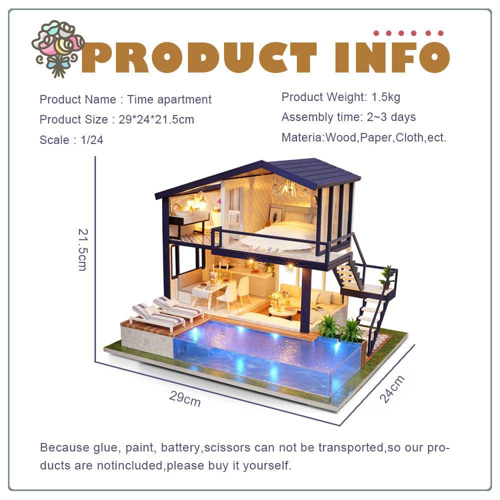 BRIVLOX⢠1: 24 DIY Dollhouse Kit (Time Apartment) - BRIVLOX | Where Innovation Meets Style!