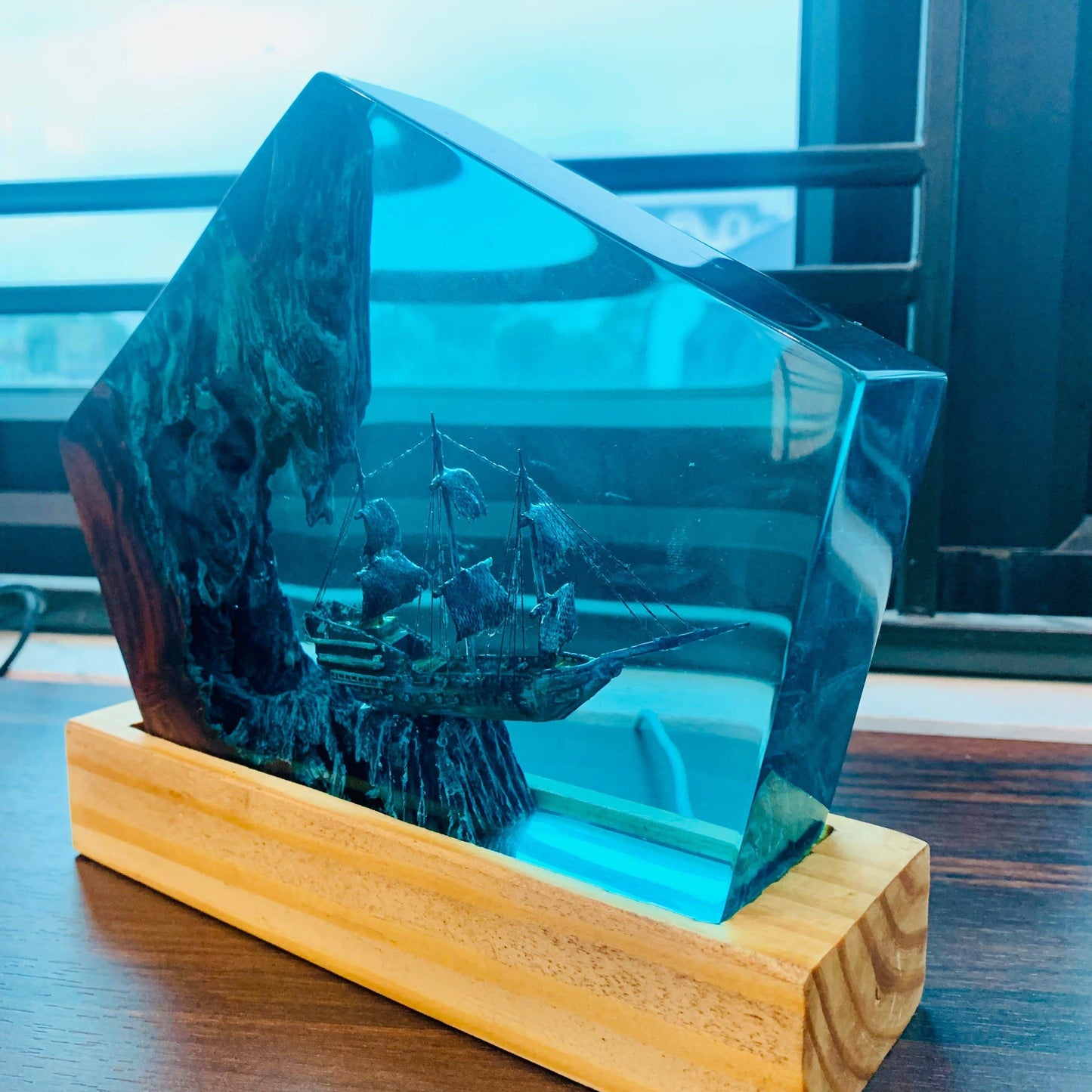 The Flying Dutchman Ship Handmade Resin Nightlight - OPICRAFT