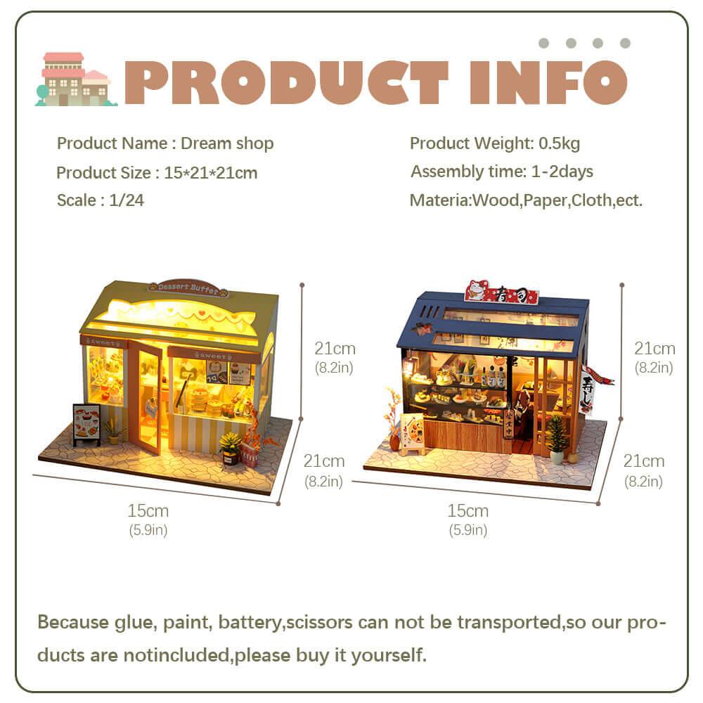 BRIVLOX⢠1:24 DIY Dollhouse Kit ( Dream shop 1) - BRIVLOX | Where Innovation Meets Style!