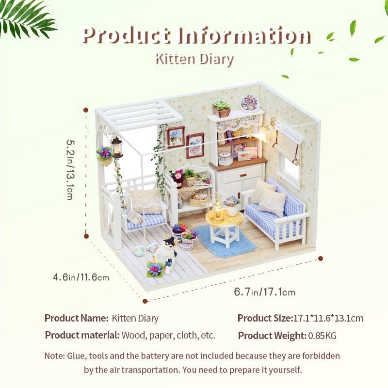 BRIVLOX⢠1:24 DIY Dollhouse Kit (Kitten Diary) - BRIVLOX | Where Innovation Meets Style!