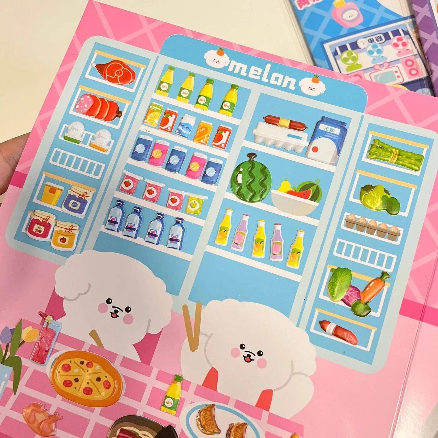Puffy Sticker Activity Books Set: Shopping|Camping|Food|Entertainment - OPICRAFT