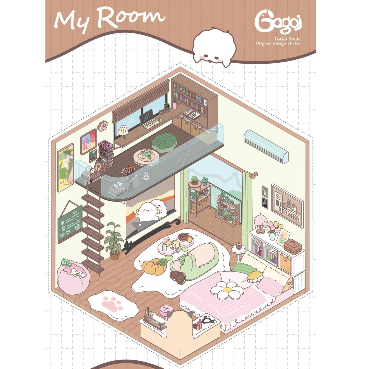 DIY 3D Sticker Scenes! Outdoor Party|Halloween|Apartment|Bakery Shop - OPICRAFT
