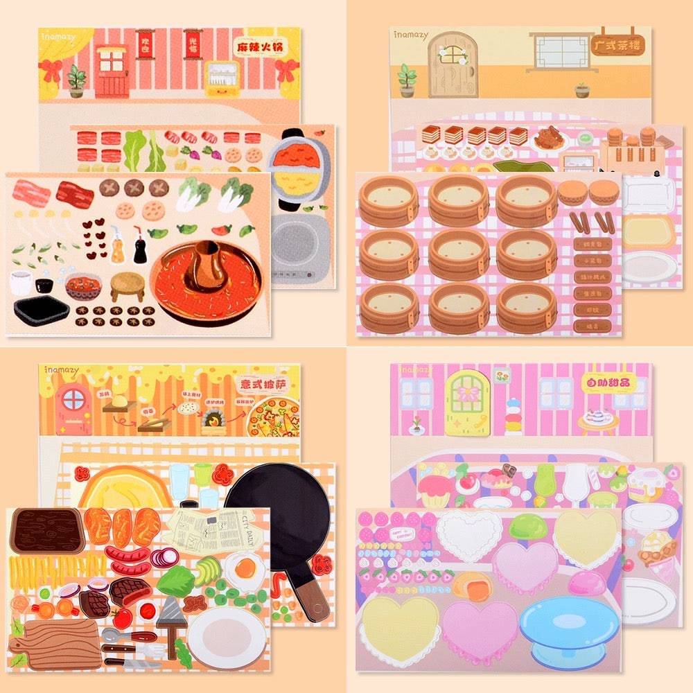 Make Your Own Food Stickers, DIY Pizza Dessert Spicy Hot Pot Teahouse - OPICRAFT