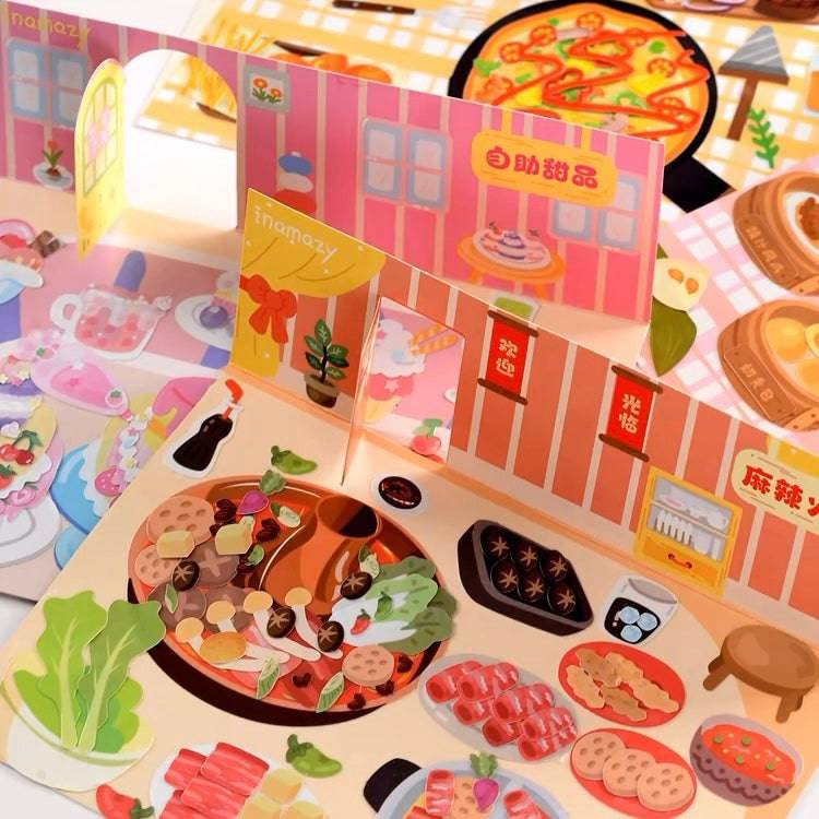 Make Your Own Food Stickers, DIY Pizza Dessert Spicy Hot Pot Teahouse - OPICRAFT