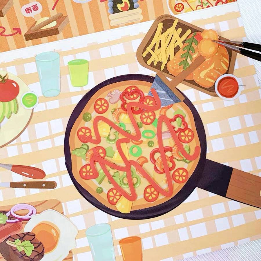 Make Your Own Food Stickers, DIY Pizza Dessert Spicy Hot Pot Teahouse - OPICRAFT