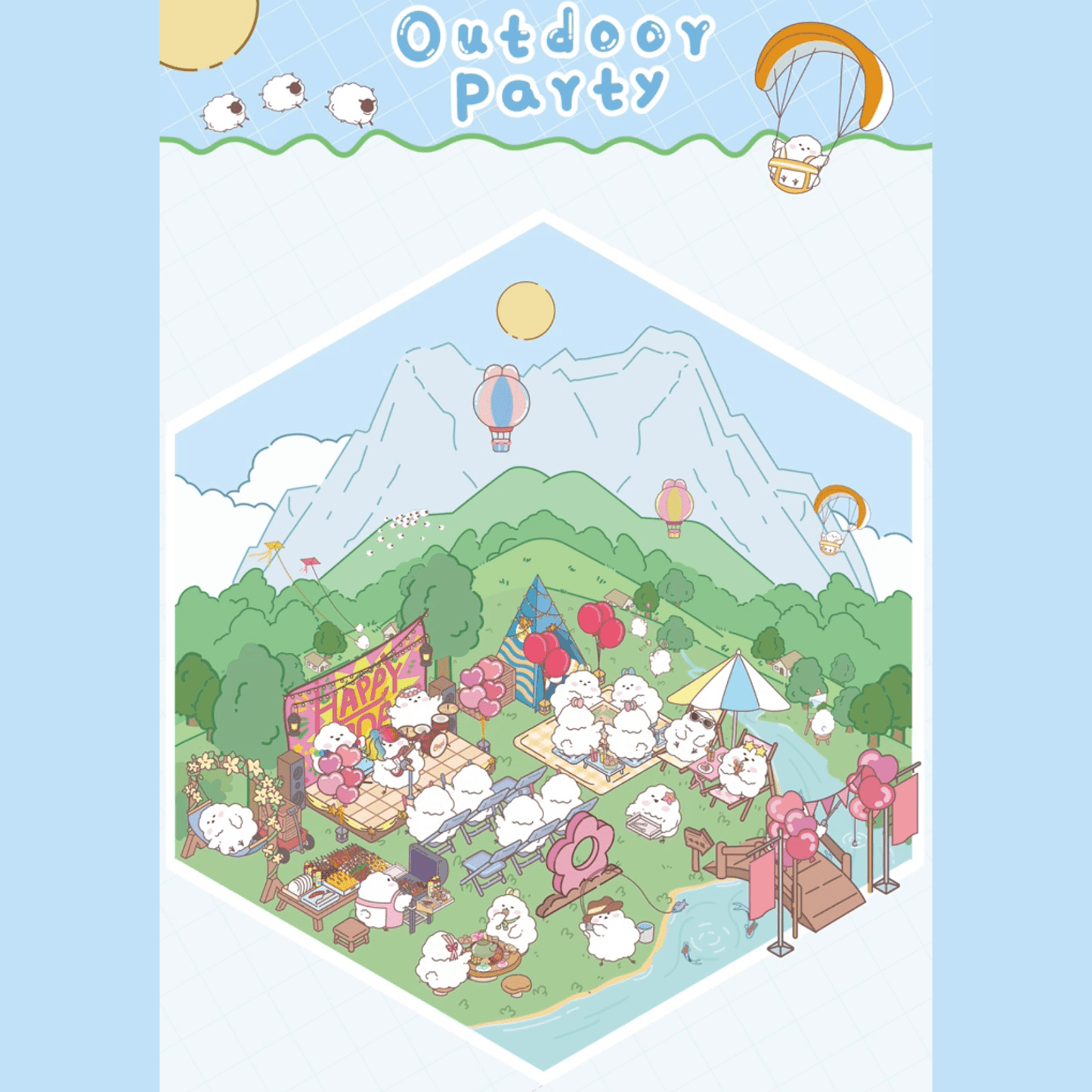 DIY 3D Sticker Scenes! Outdoor Party|Halloween|Apartment|Bakery Shop - OPICRAFT