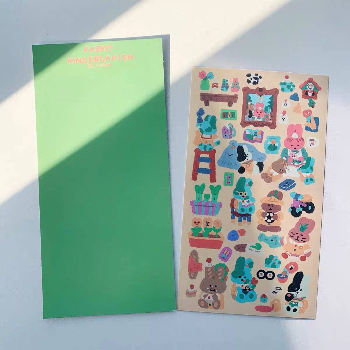 Stickers Scenes! DIY Vintage Cafe|Toy Store|Restaurant|Rabbit Kindergarten - OPICRAFT