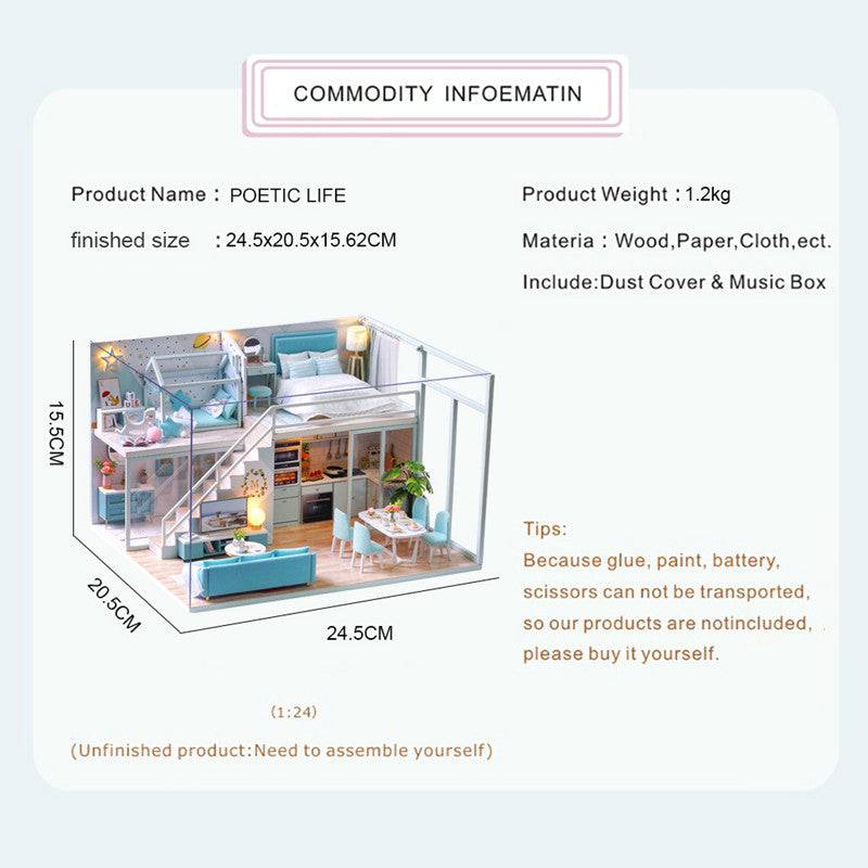 BRIVLOX⢠1:24 DIY Dollhouse Kit (Poetic Life) - BRIVLOX | Where Innovation Meets Style!