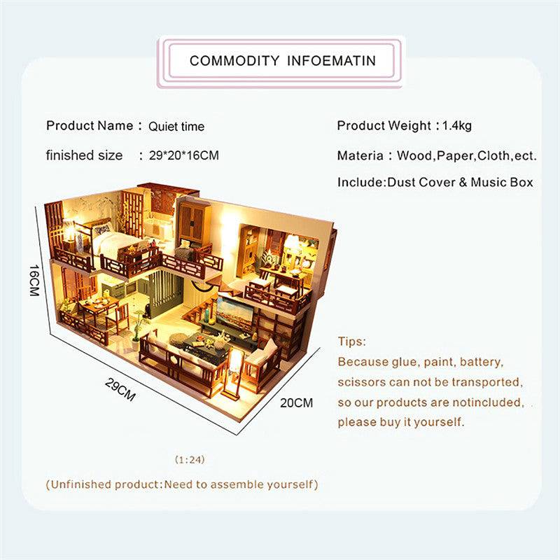 BRIVLOX™1: 24 DIY Dollhouse Kit(Quiet Time) - BRIVLOX | Where Innovation Meets Style!