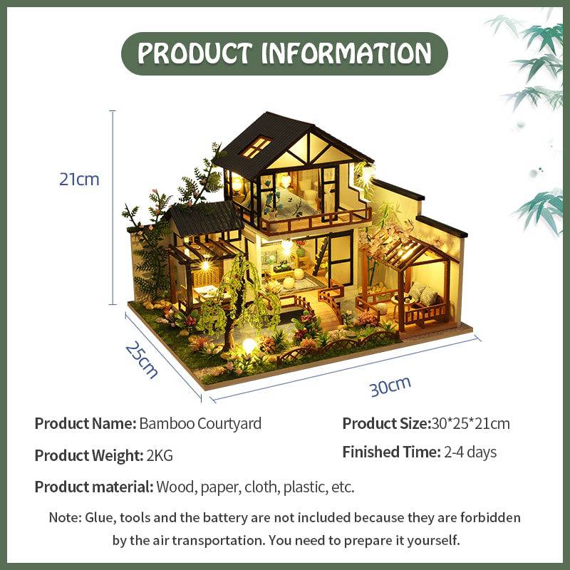 BRIVLOX 1: 24 DIY Dollhouse Kit (Bamboo Courtyard ) - BRIVLOX | Where Innovation Meets Style!