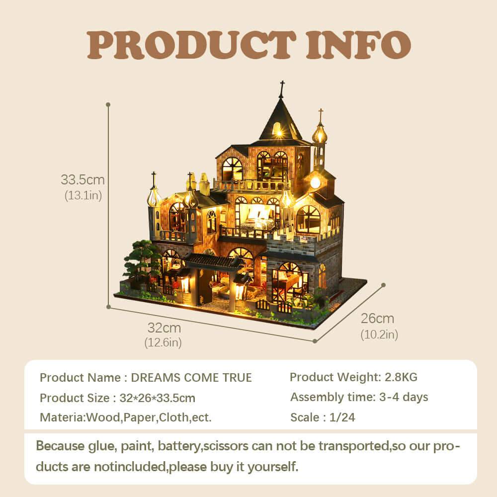 BRIVLOX⢠1:24 DIY Dollhouse Kit ( DREAMS COME TRUE) - BRIVLOX | Where Innovation Meets Style!