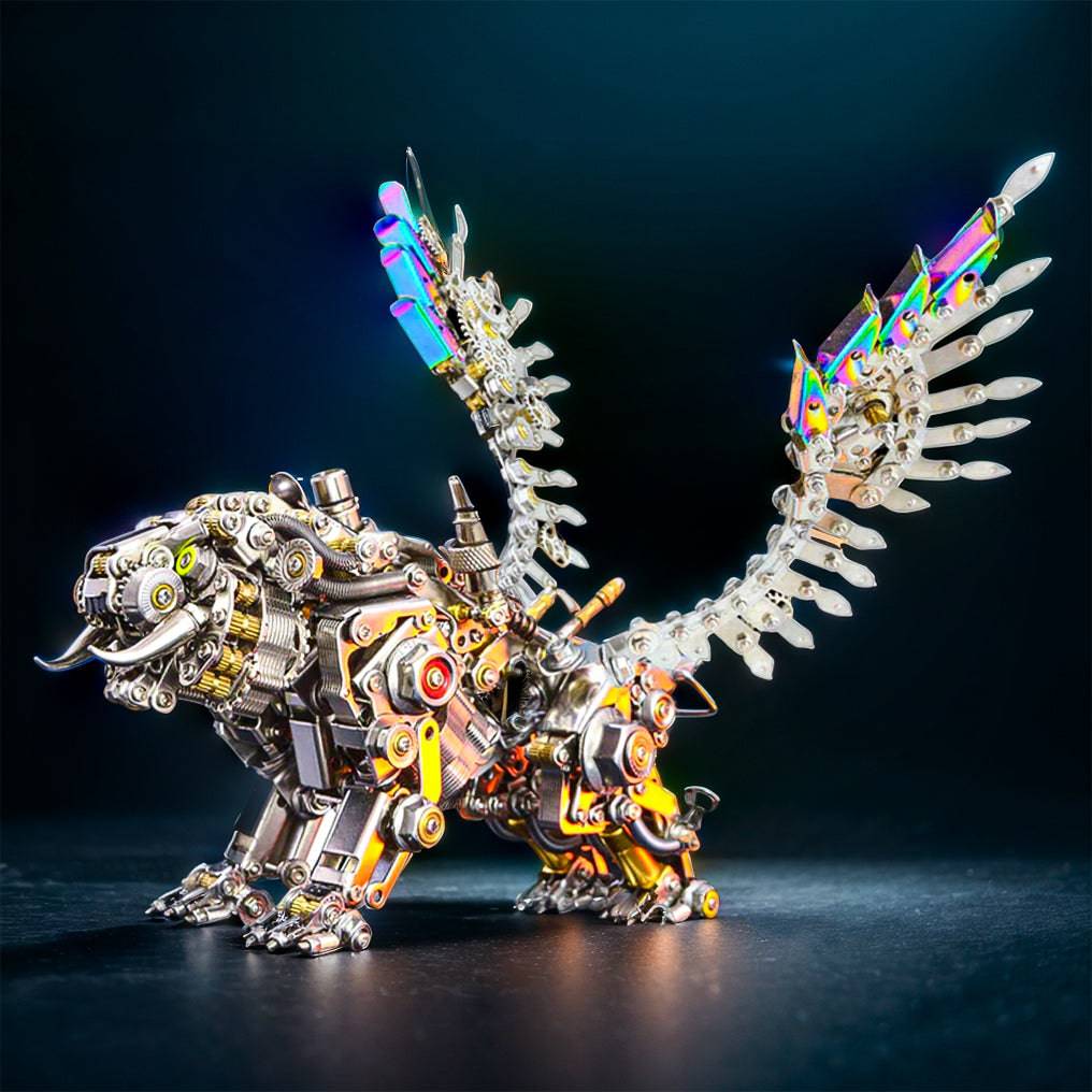 Build Your Own 3D Metal Bengal Tiger and Smilodon with Wings Puzzle – 700+ Piece Model Kit Adventure! - OPICRAFT