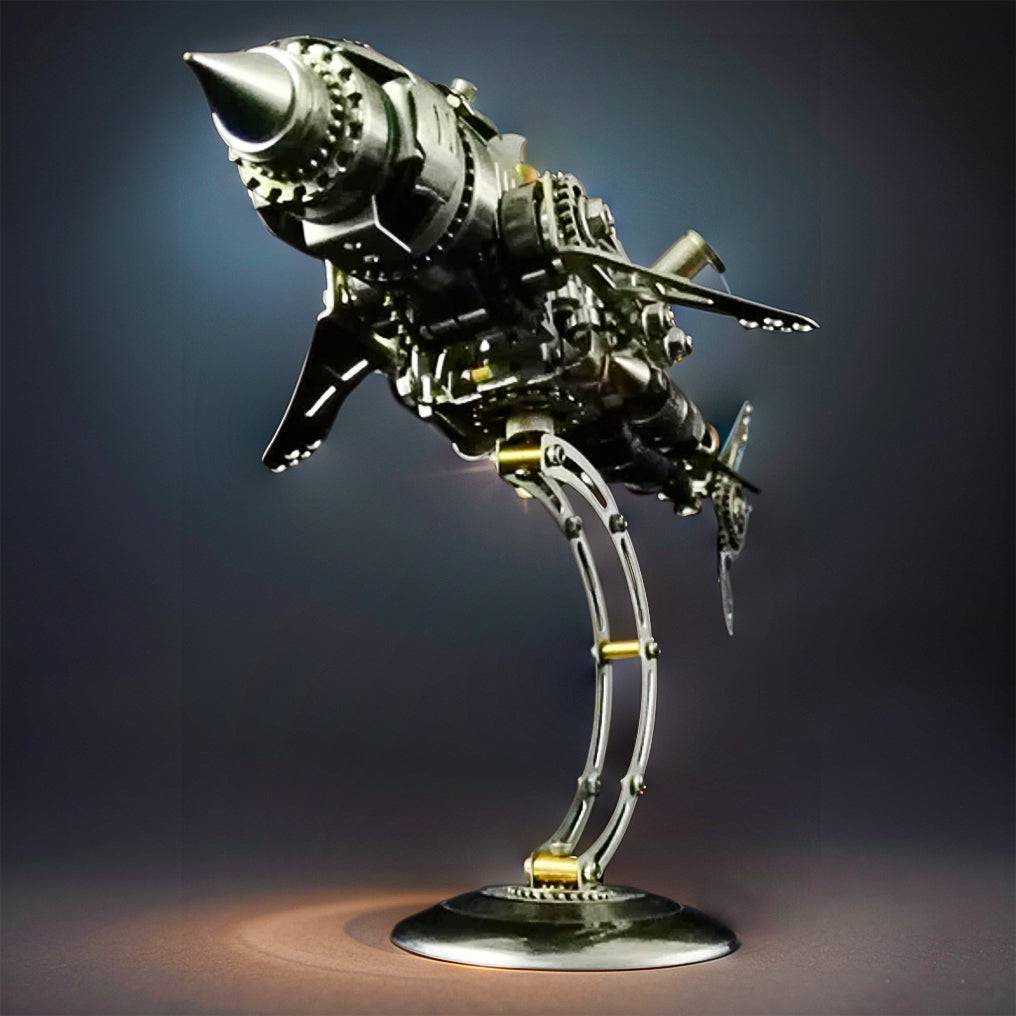 Build Your Own 3D Metal Mechanical Shark Puzzle - 209PCS Assembly Kit! - OPICRAFT