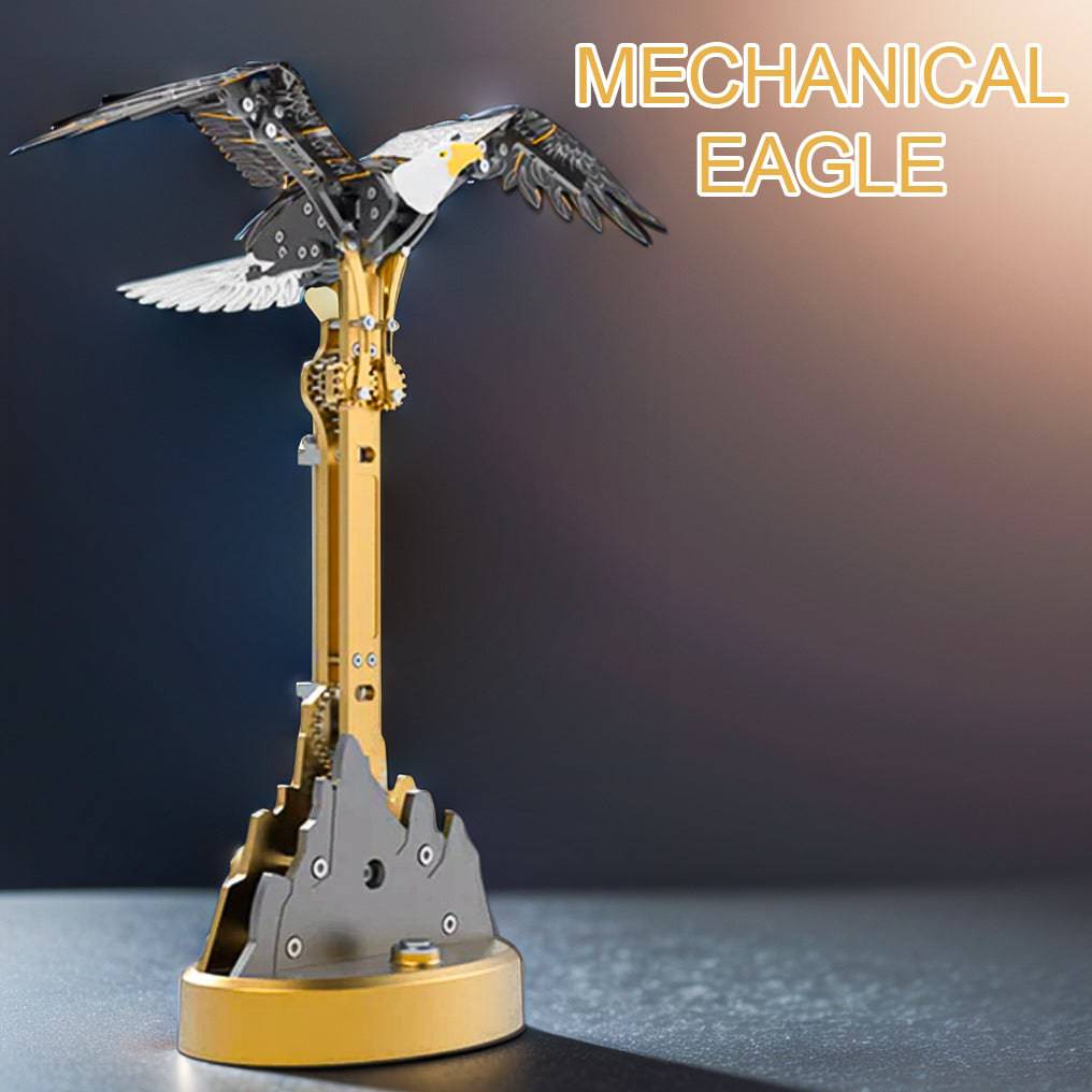 Captivating DIY 3D Bald Eagle Model Kit - Create a Soaring Haliaeetus Leucocephalus with Flapping Wings! - OPICRAFT