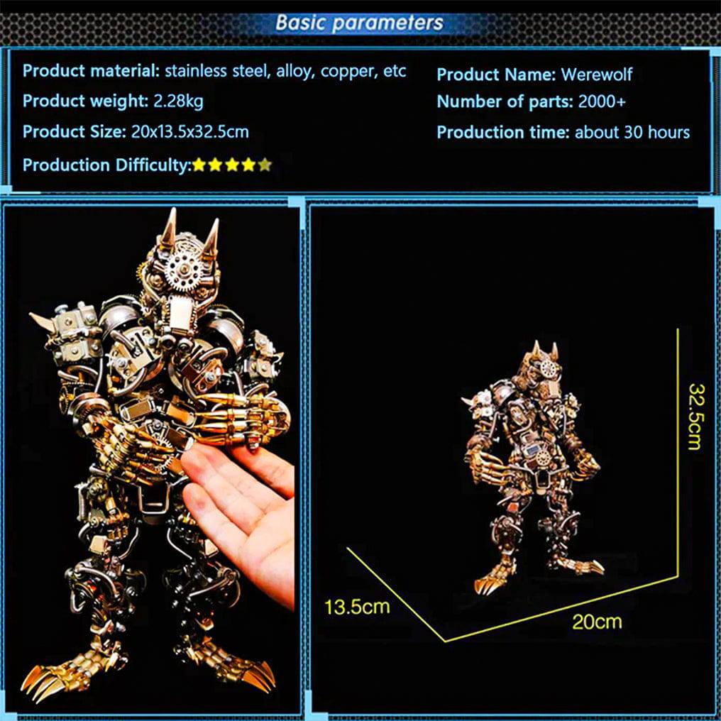 Hyperrealistic DIY 3D Metal Werewolf Model Assembly Kit - Unleash Your Creativity! - OPICRAFT