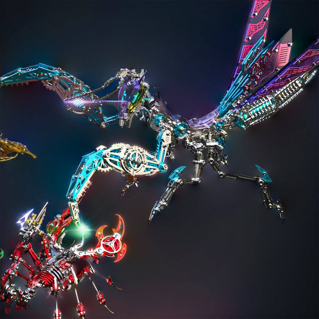 Incredible DIY 3D Metal Mechanical Mantis Model Kit - Over 1000 Pieces of Fun and Creativity! - OPICRAFT