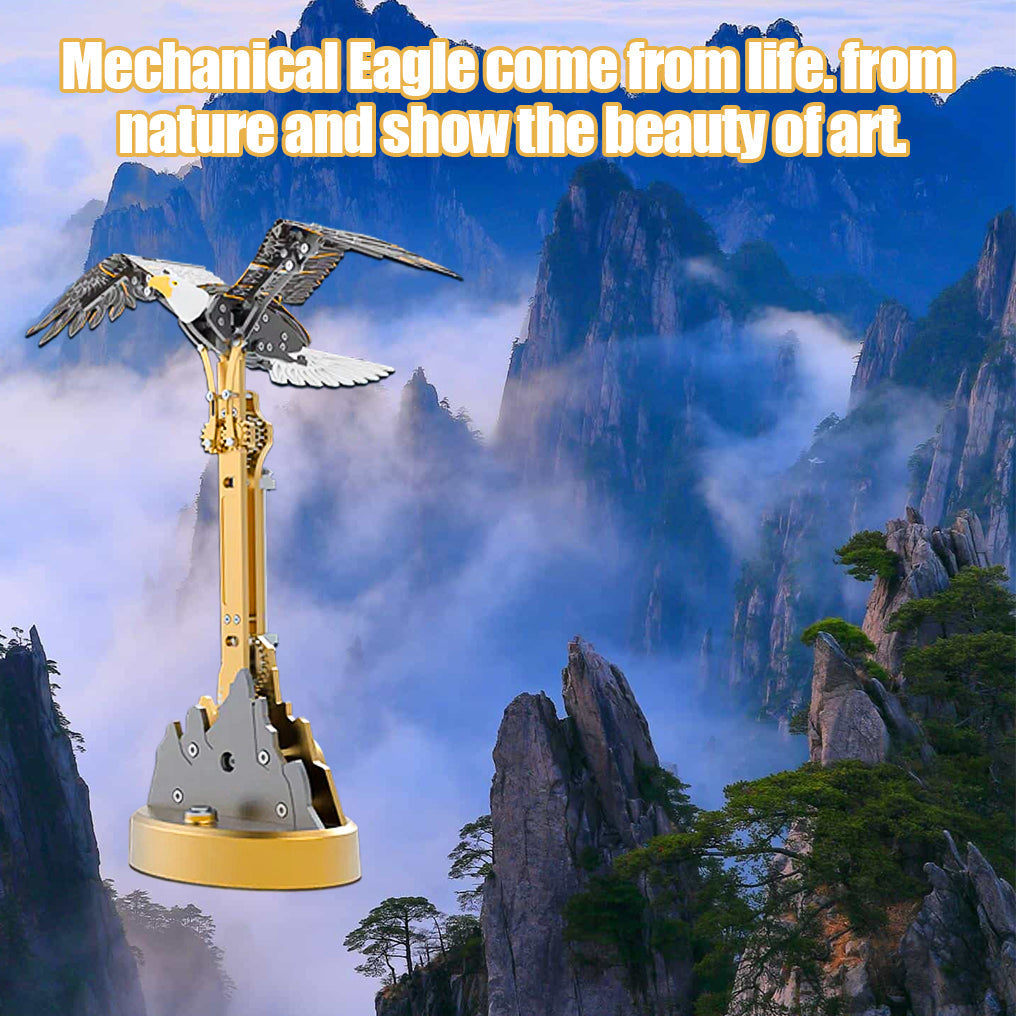 Captivating DIY 3D Bald Eagle Model Kit - Create a Soaring Haliaeetus Leucocephalus with Flapping Wings! - OPICRAFT
