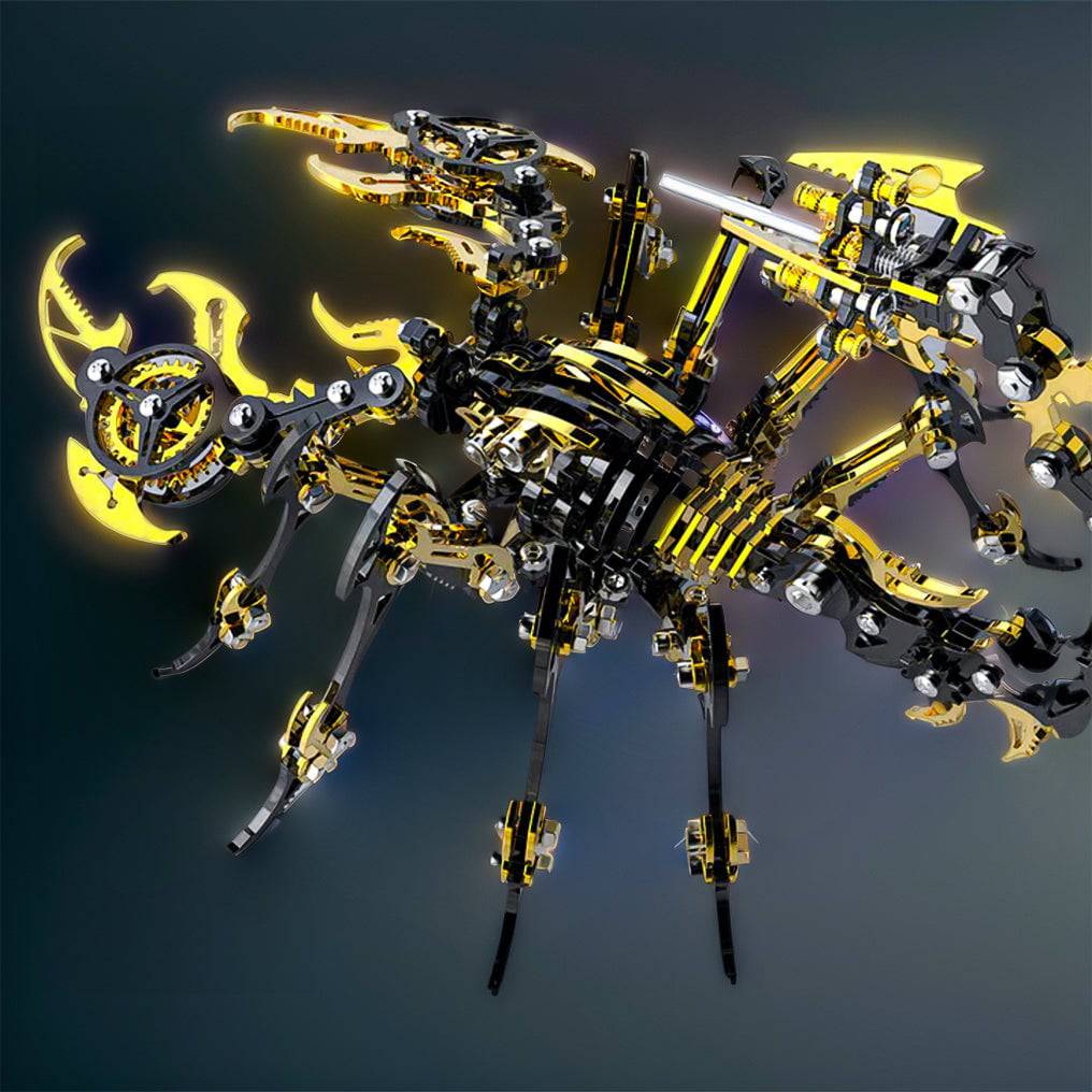Intriguing 3D Metal Mechanical Scorpion Puzzle Kit - Assemble Your Own Punk-Inspired Animal! - OPICRAFT