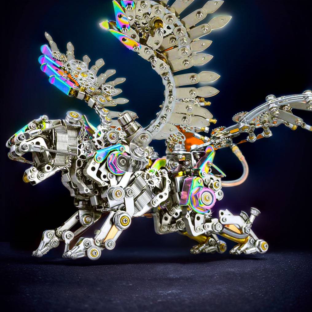 Build Your Own 3D Metal Bengal Tiger and Smilodon with Wings Puzzle – 700+ Piece Model Kit Adventure! - OPICRAFT