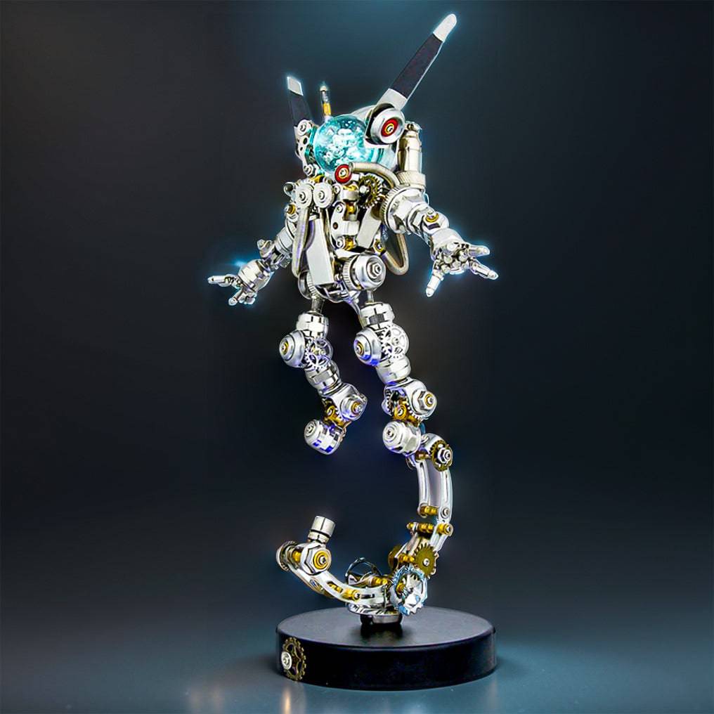 Futuristic 3D Sci-Fi Punk Metal Rabbit Model Kit - 500 Intricate Pieces for Creative Assembly - OPICRAFT