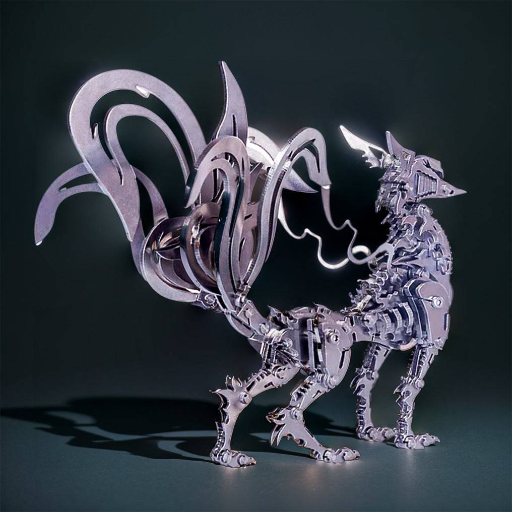 Enchanting 3D Metal Nine-Tailed Fox Puzzle Model Kit for DIY Assembly - OPICRAFT