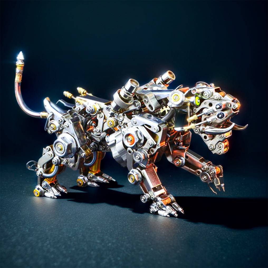 Build Your Own 3D Metal Bengal Tiger and Smilodon with Wings Puzzle – 700+ Piece Model Kit Adventure! - OPICRAFT