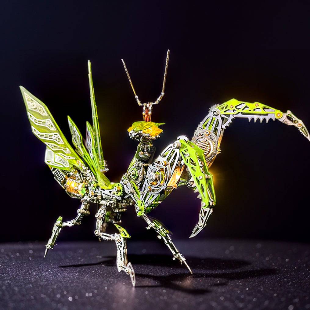 Incredible DIY 3D Metal Mechanical Mantis Model Kit - Over 1000 Pieces of Fun and Creativity! - OPICRAFT