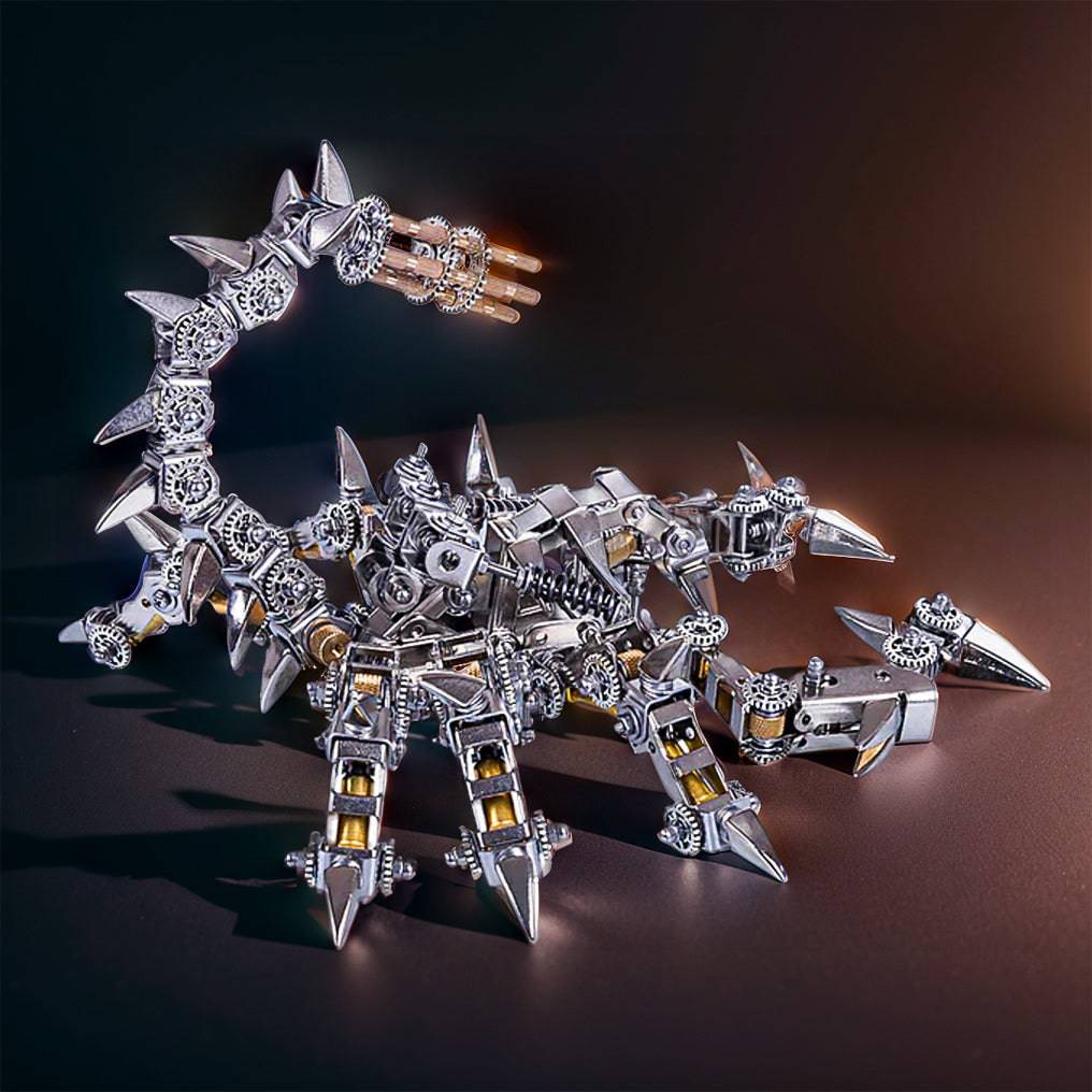 Transform Your Creativity with the 3D Metal Mechanical War Scorpion Puzzle Assembly Kit! - OPICRAFT