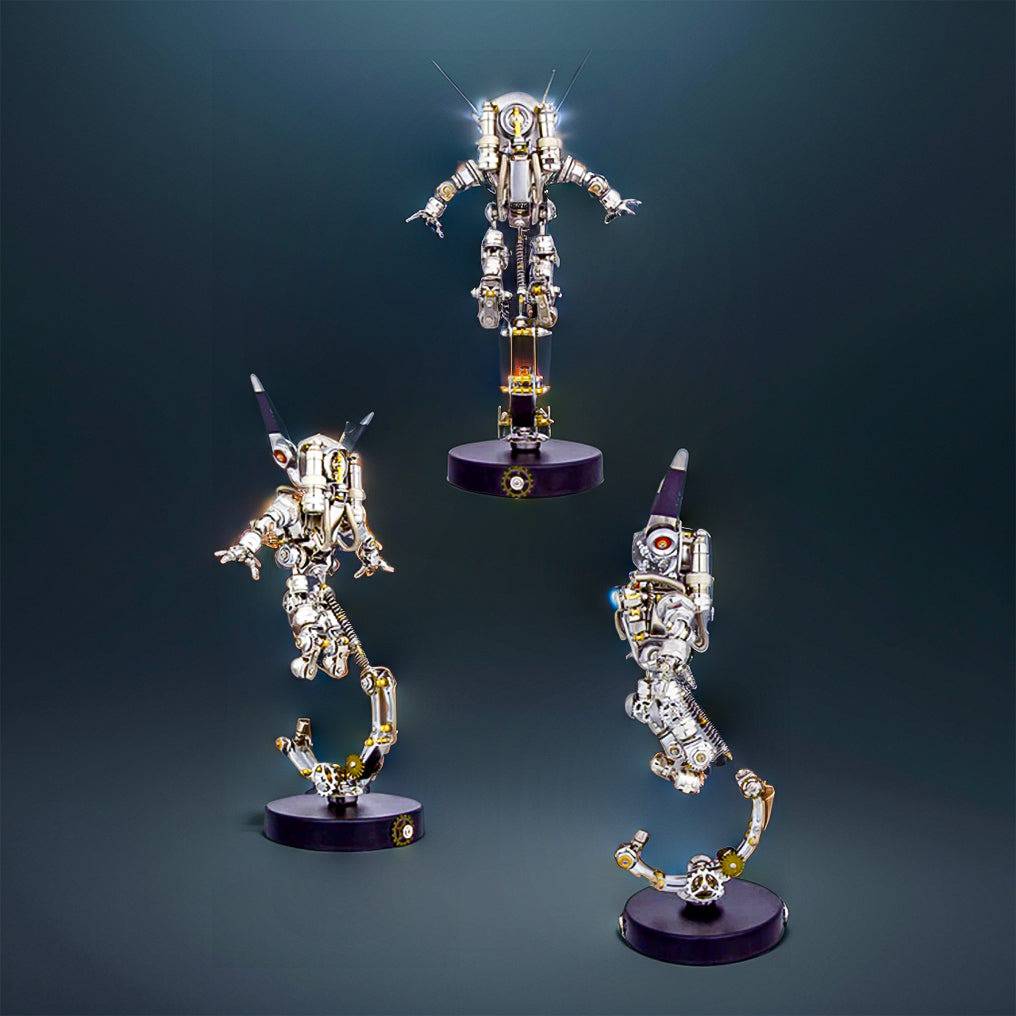 Futuristic 3D Sci-Fi Punk Metal Rabbit Model Kit - 500 Intricate Pieces for Creative Assembly - OPICRAFT