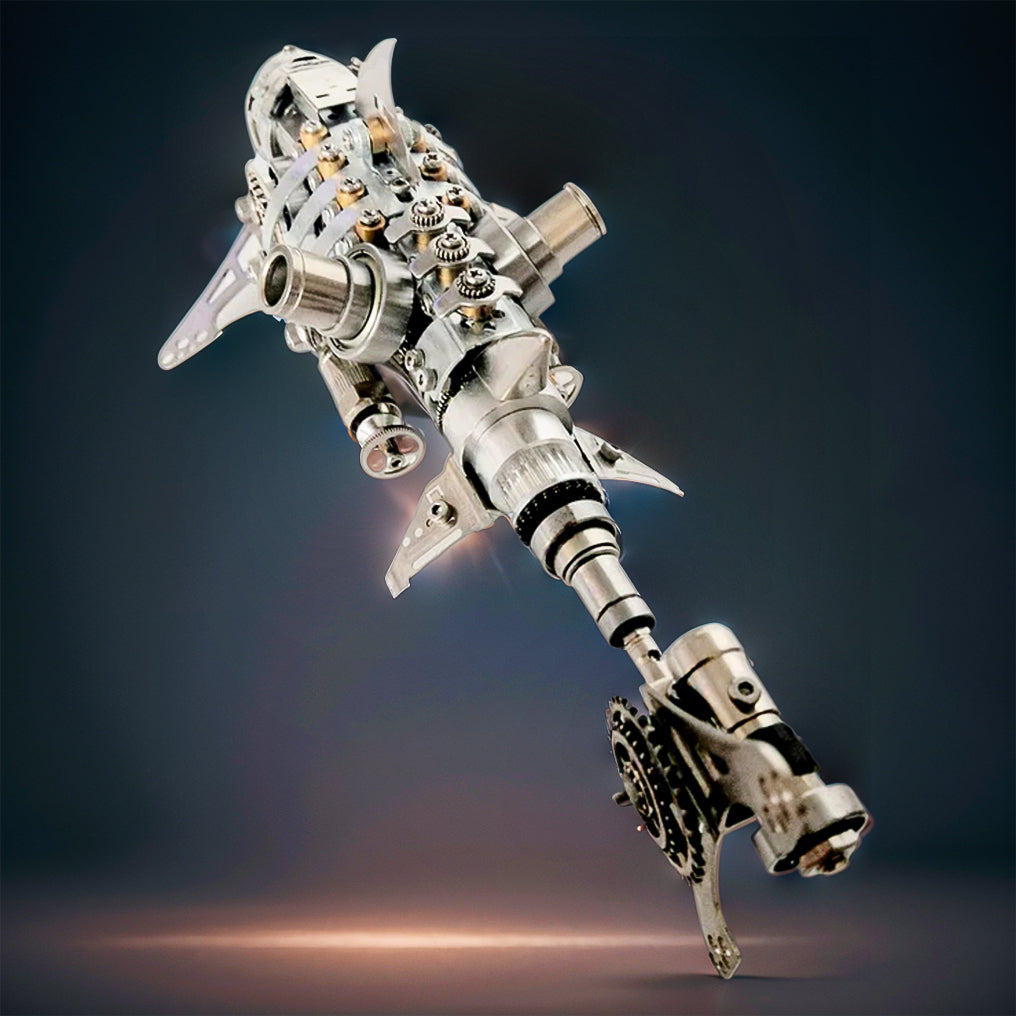 Build Your Own 3D Metal Mechanical Shark Puzzle - 209PCS Assembly Kit! - OPICRAFT